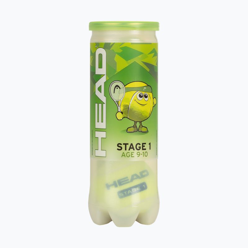 Vaikiški teniso kamuoliukai HEAD Stage 1 3 vnt. green 2