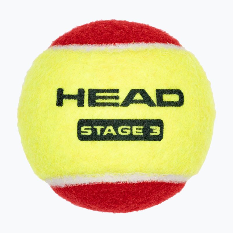 Vaikiški teniso kamuoliukai HEAD Stage 3 3 vnt. red 3