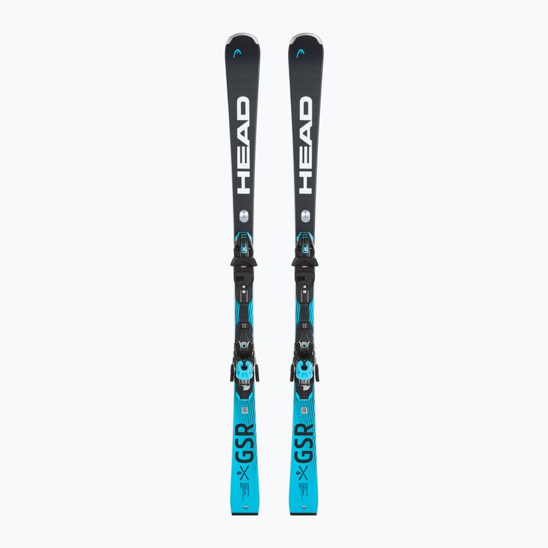 Kalnų slidės HEAD Worldcup Rebels e.GSR + apkaustai PR 11 GW black/blue