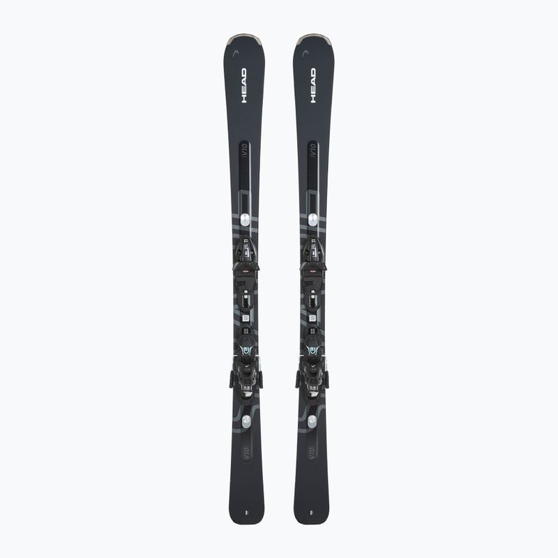 Kalnų slidės HEAD Shape e-V10 SW AMT-PR + apkaustai PR 11 GW anthracite/grey