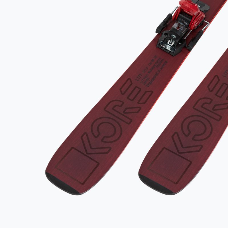 Kalnų slidės HEAD Kore 99 + apkaustai Attack 14 GW red/anthracite 7