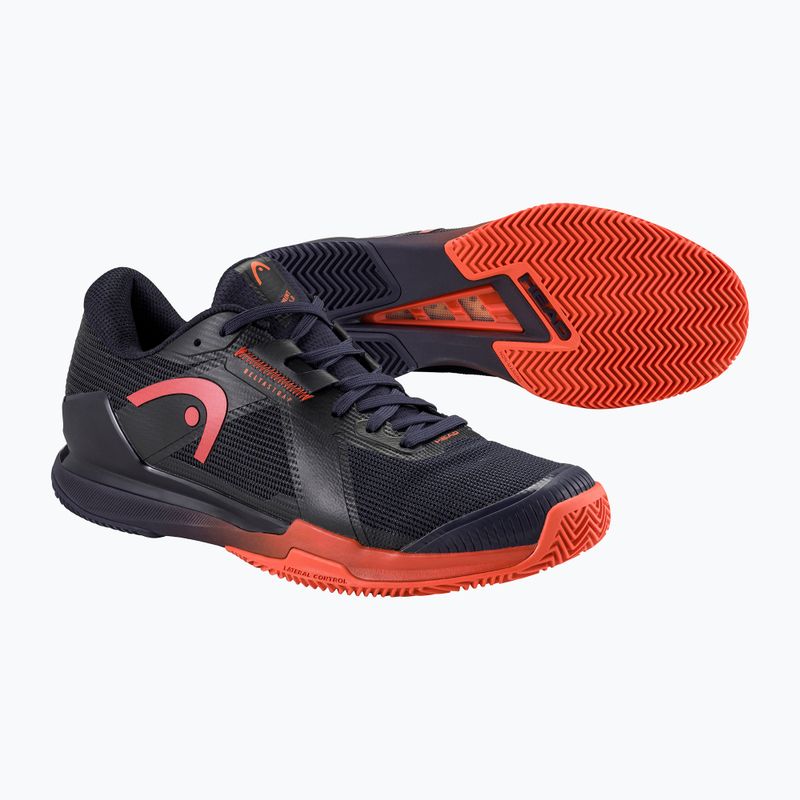 Vyriški teniso batai HEAD Sprint Pro 4.0 Clay dark blue/ red 5