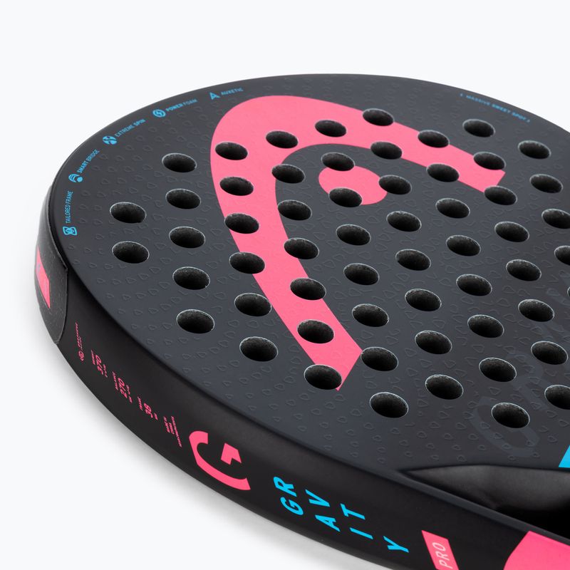 HEAD Gravity Pro 2022 irklentės raketė juoda/mėlyna 228162 6