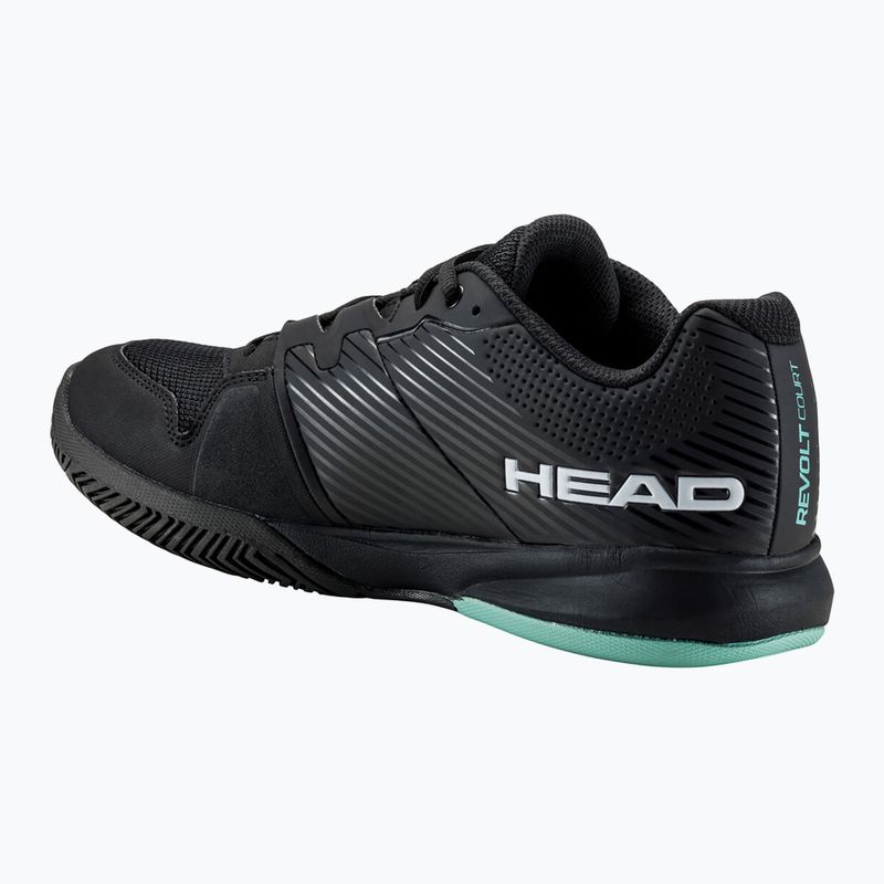 HEAD Revolt Court vyriški teniso bateliai black/teal 12