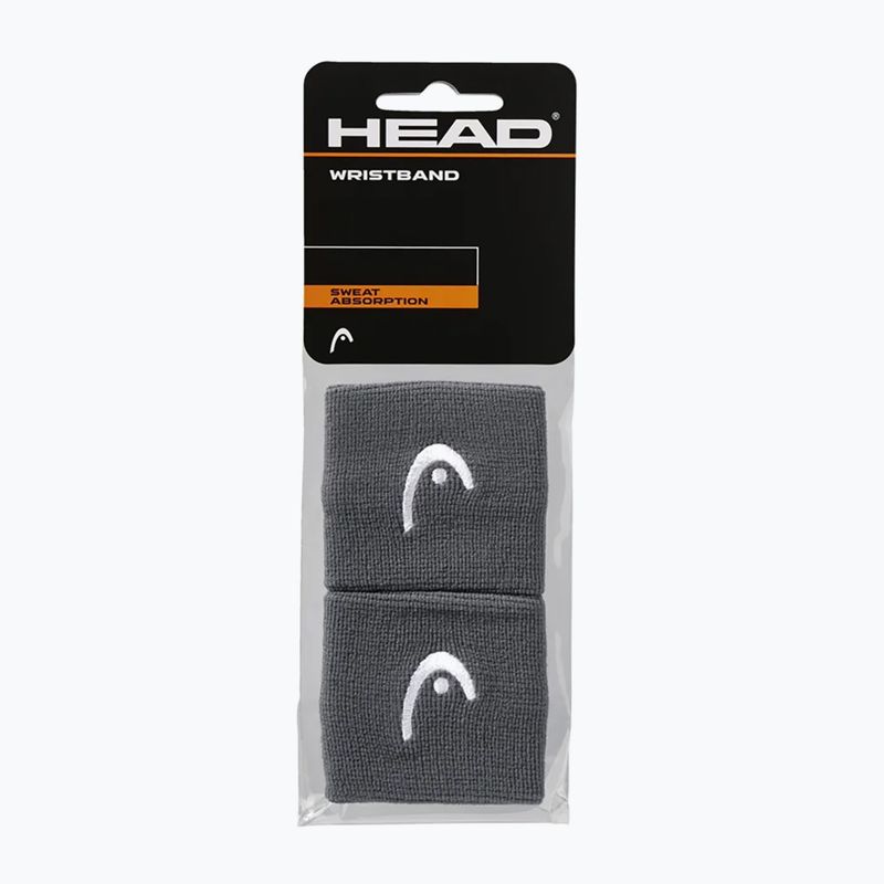 Riešo juostos HEAD Wristband 2.5" 2 vnt. anthracite