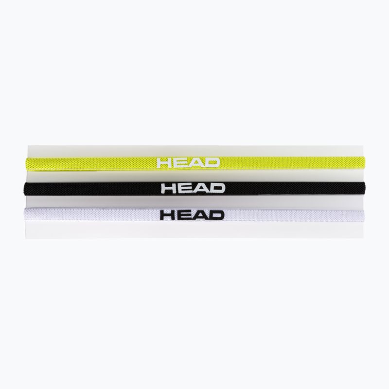 HEAD HEADBAND 3P 3 vnt. balta/geltona/juoda 817099 2