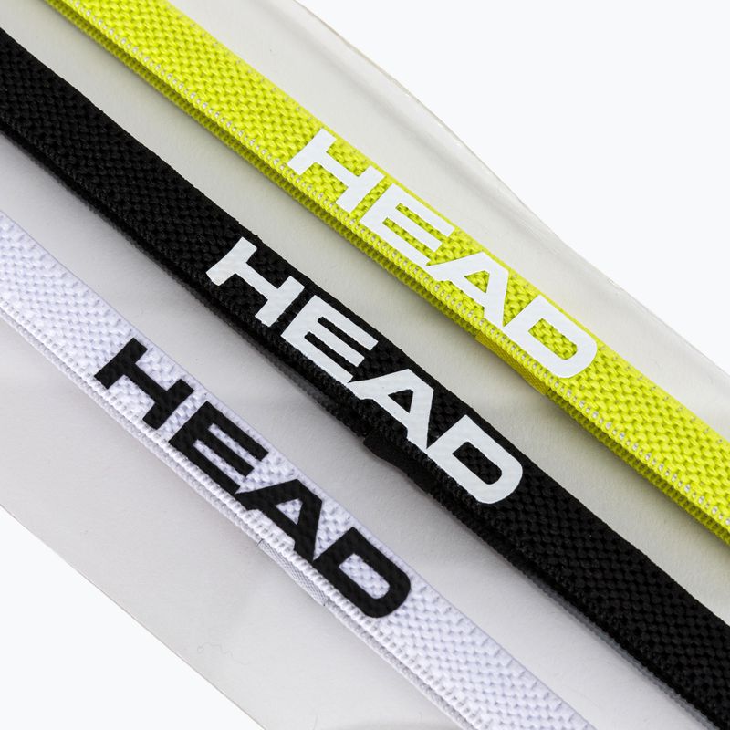 HEAD HEADBAND 3P 3 vnt. balta/geltona/juoda 817099 3