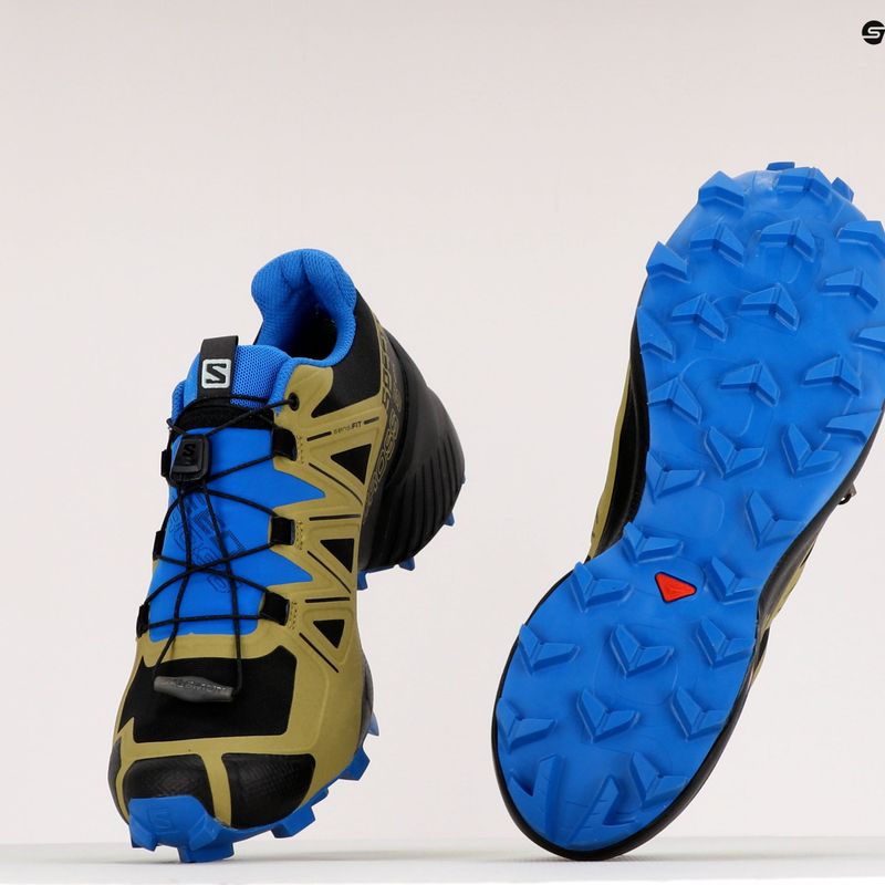 Vyriški bėgimo bateliai Salomon Speedcross 5 GTX black/green moss/skydiver 11