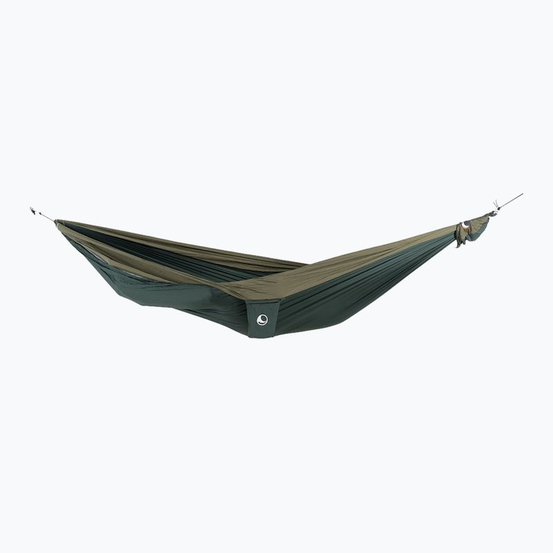 Dviejų asmenų turistinis hamakas Ticket To The Moon King Size dark green/army green