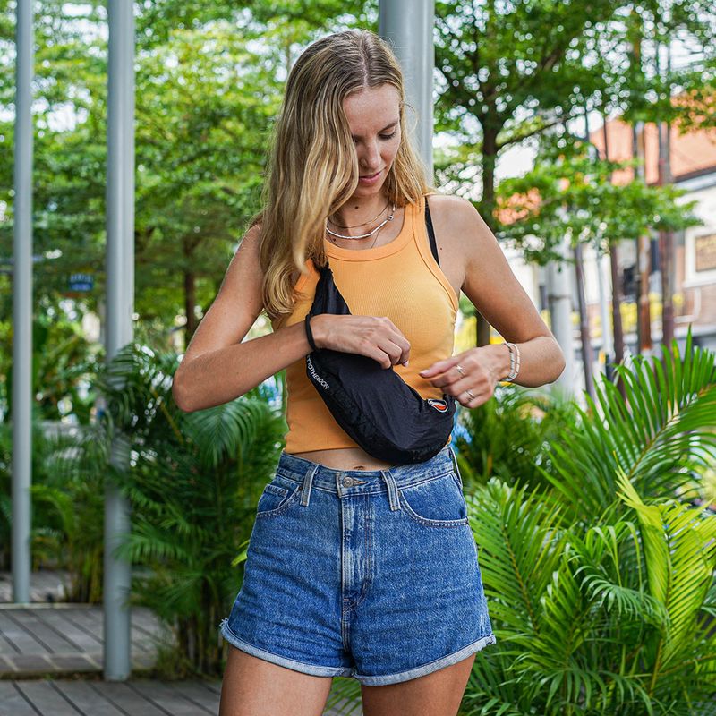 Maža rankinė ant peties Ticket To The Moon Upcycled Sling black 12