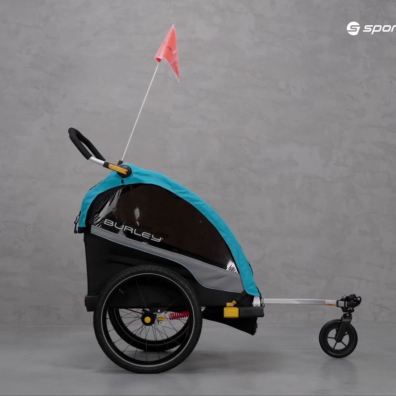 Burley D'Lite X dviguba dviračių priekaba juoda BU-938101 19