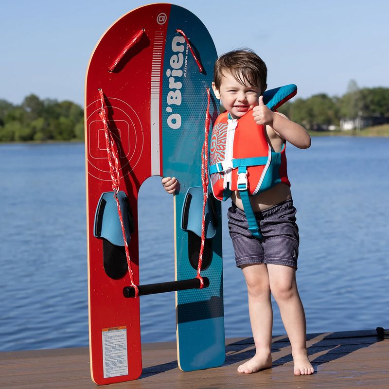 Vaikų vandens slidžių rinkinys O'Brien Platform Trainer Waterski red/blue 2