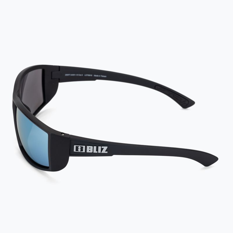 Bliz Drift matiniai juodi/dūminiai mėlyni kelių dviračių akiniai 4