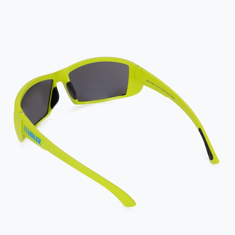 Bliz Drift matiniai limegreen/dūmų mėlynos spalvos akiniai keliems dviračiams 2
