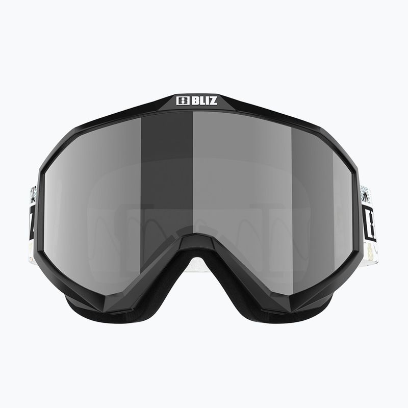 Vaikiški slidinėjimo akiniai Bliz Liner Jr black white logo/brown&silver mirror 2
