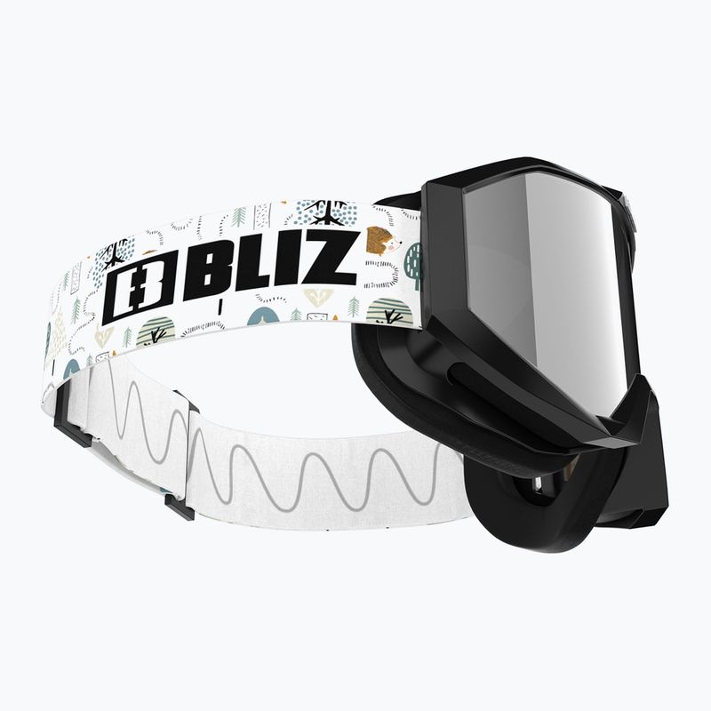 Vaikiški slidinėjimo akiniai Bliz Liner Jr black white logo/brown&silver mirror 4