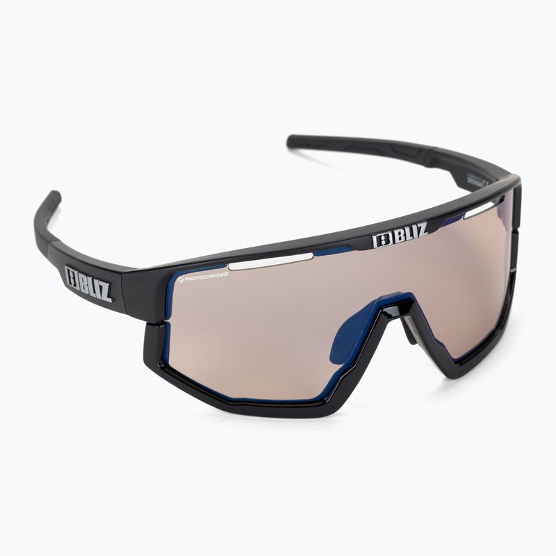 Bliz Fusion Nano Optics Photochromic matiniai juodi/rudi mėlyni daugiafunkciniai dviračių akiniai