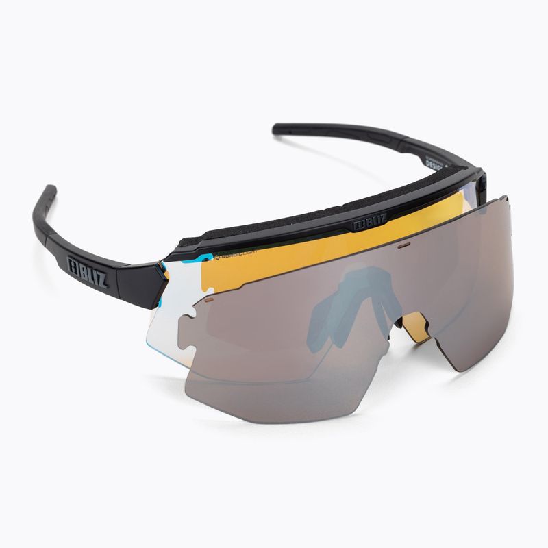 Bliz Breeze Nano Optics Nordic Light matiniai juodi/koraliniai/oranžiniai mėlyni kelių dviračių akiniai 5