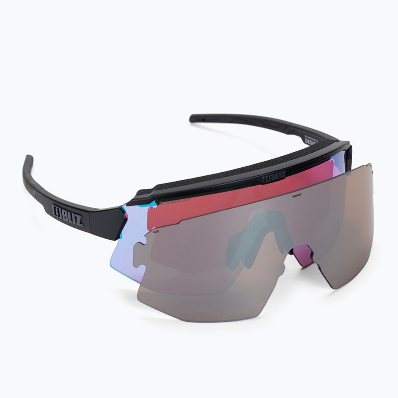 Bliz Breeze Nano Optics Nordic Light dviratininkų akiniai matiniai juodi/begonia/violetiniai mėlyni multi 5