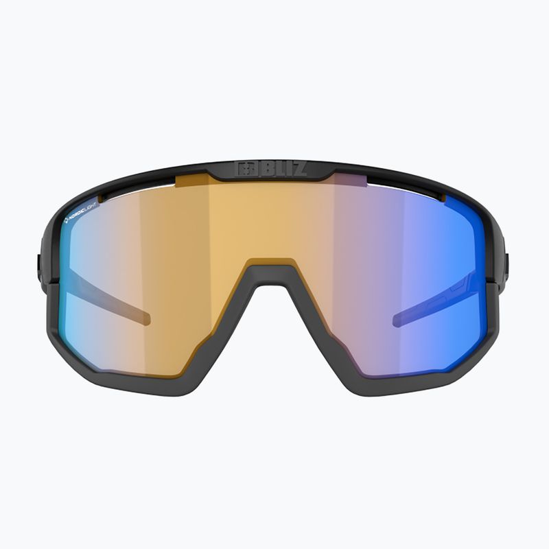 Bliz Vision Nano Optics Nordic Light S2 matiniai juodi/šviesiai koraliniai/oranžiniai mėlyni kelių dviračių akiniai 5