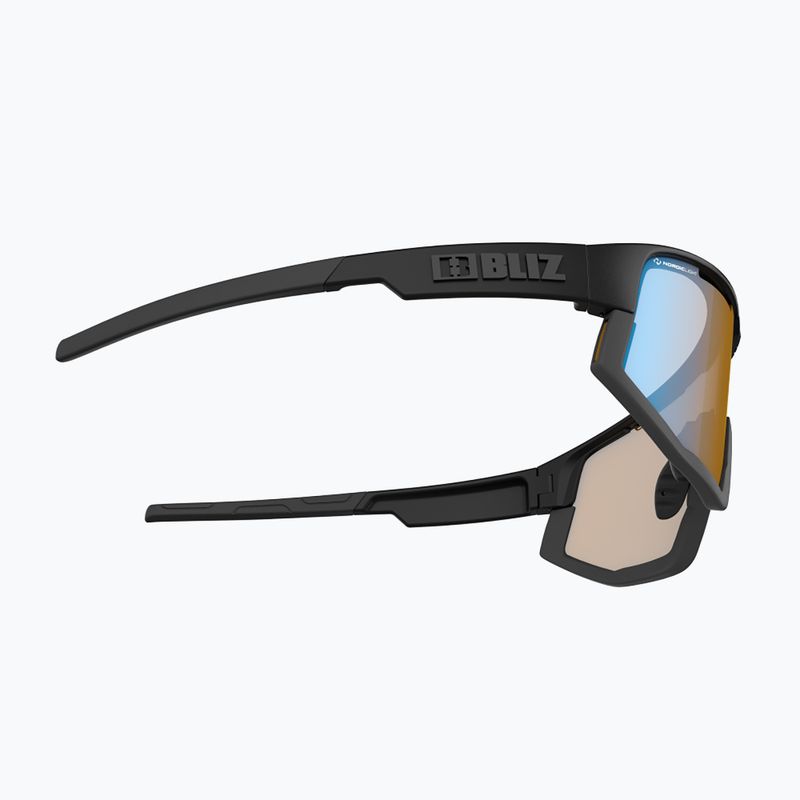 Bliz Vision Nano Optics Nordic Light S2 matiniai juodi/šviesiai koraliniai/oranžiniai mėlyni kelių dviračių akiniai 6