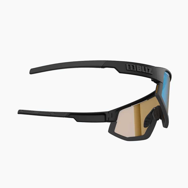 Bliz Vision Nano Optics Nordic Light S2 matiniai juodi/šviesiai koraliniai/oranžiniai mėlyni kelių dviračių akiniai 7