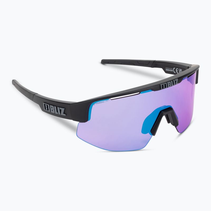 Bliz Matrix Small Nano Optics Nordic Light S2 dviratininko akiniai matiniai juodi/begonia/violetiniai mėlyni multi