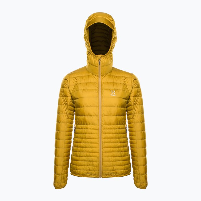 Moteriška pūkinė striukė Haglöfs Micro Nordic Down Hood yellow 605048