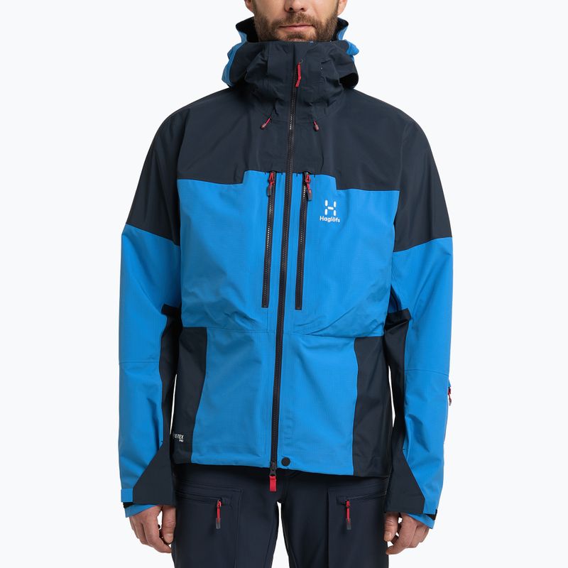 Vyriška Haglöfs Spitz GTX PRO striukė nuo lietaus mėlyna 605390
