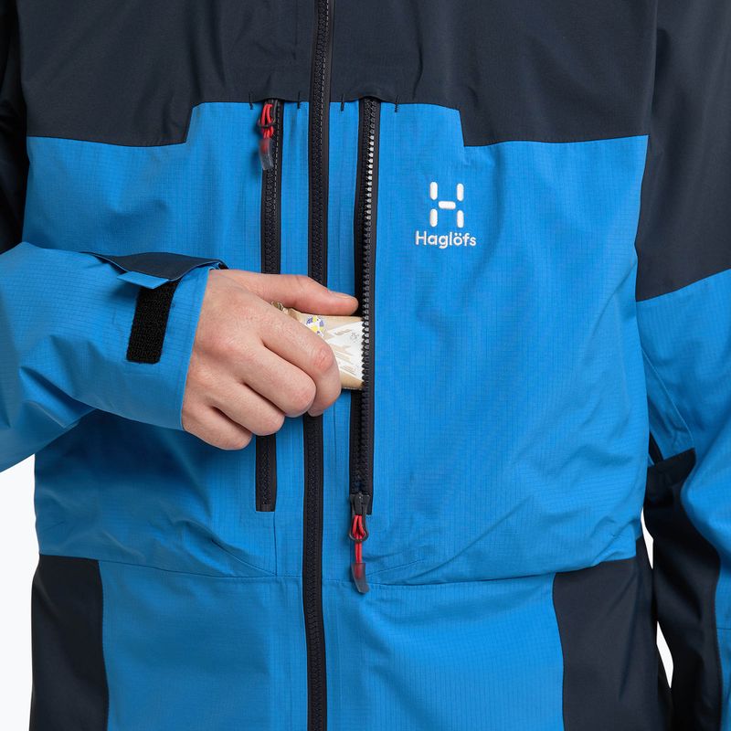 Vyriška Haglöfs Spitz GTX PRO striukė nuo lietaus mėlyna 605390 7