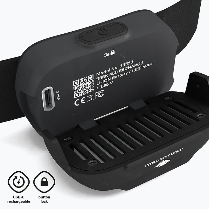 Žibintas ant galvos Silva Seek 600 Recharge Midnight black 6