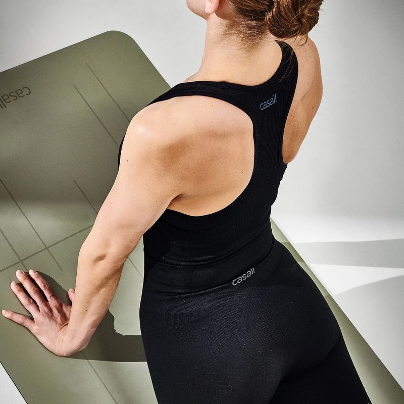 Casall Essential Block Seamless High Waist moteriškos treniruočių tamprės juodos 21514 14