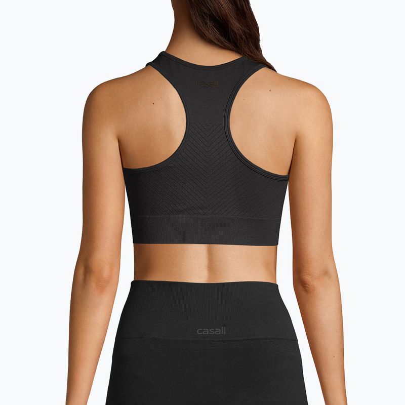 Casall Essential Block Seamless Sport moteriška treniruočių viršutinė dalis juoda 22114 2
