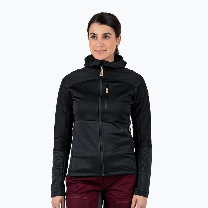 Fjällräven moteriški Abisko Trail Fleece džemperiai juodi F89589