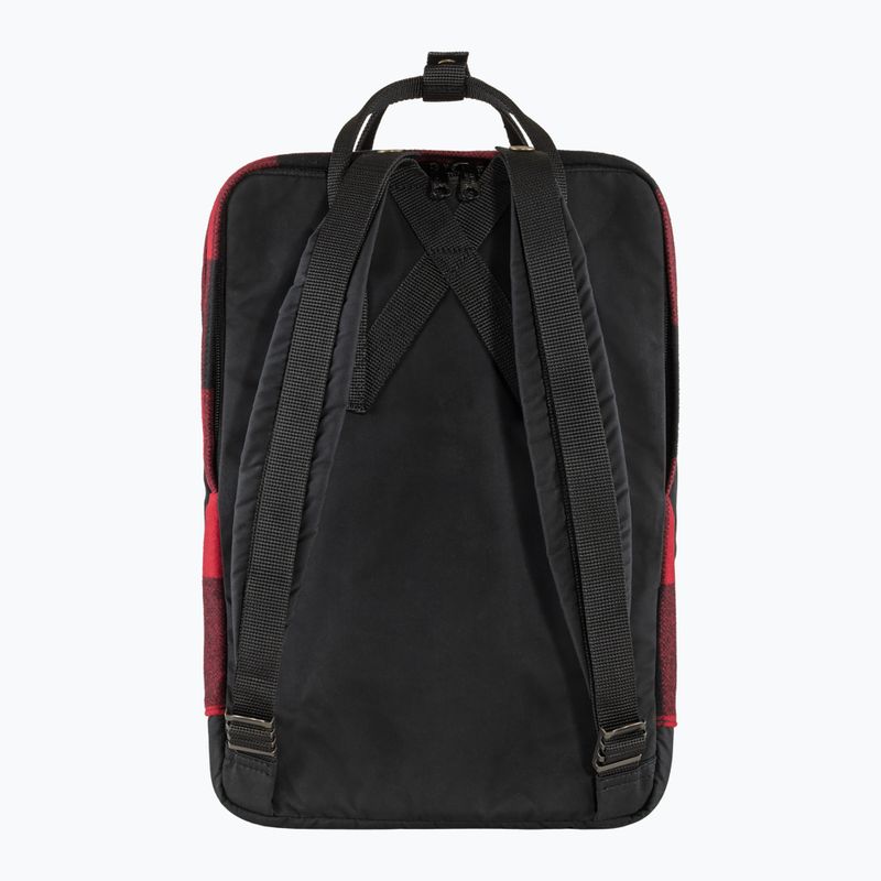 Fjällräven Kanken Re-Wool nešiojamojo kompiuterio kuprinė 15" raudona/juoda 2