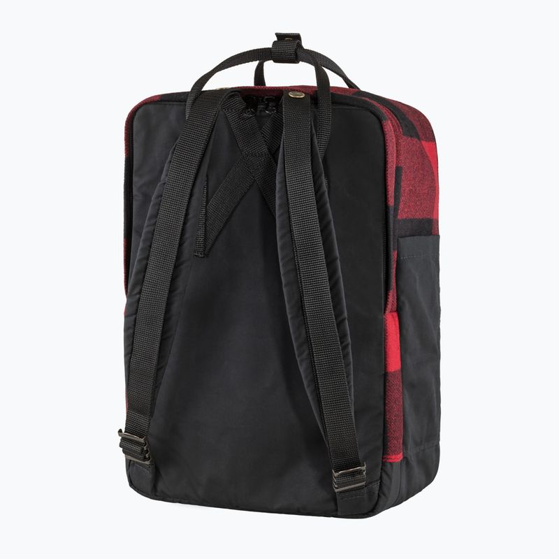 Fjällräven Kanken Re-Wool nešiojamojo kompiuterio kuprinė 15" raudona/juoda 4
