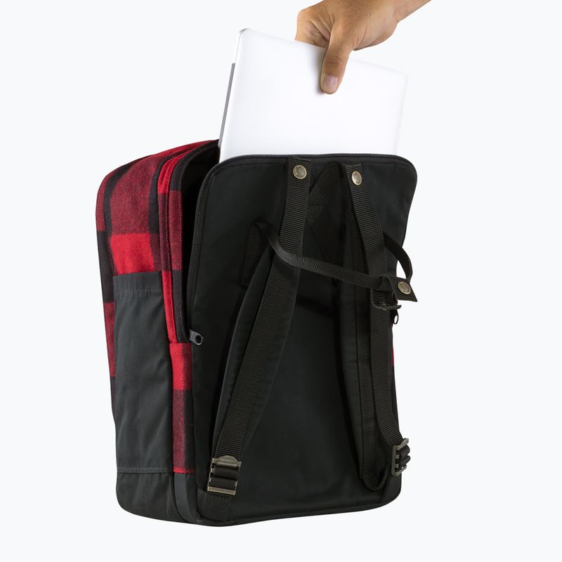 Fjällräven Kanken Re-Wool nešiojamojo kompiuterio kuprinė 15" raudona/juoda 5