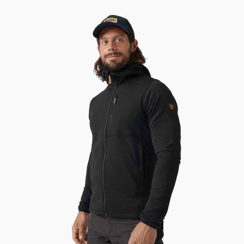 Vyriški sportiniai džemperiai Fjällräven Keb Fleece Hoodie black F81878