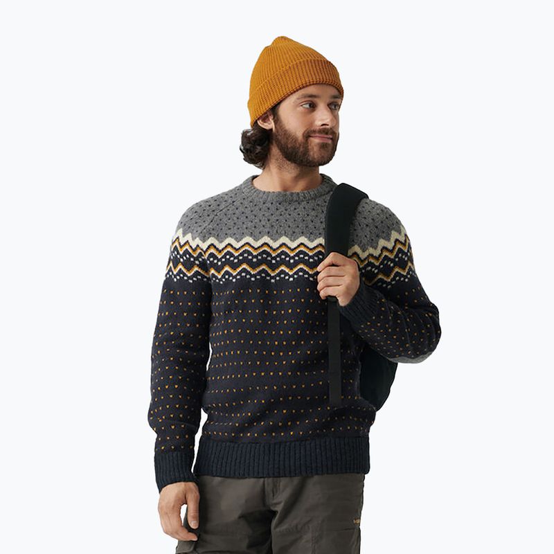 Vyriškas megztinis Fjällräven Övik Knit Sweater dark navy