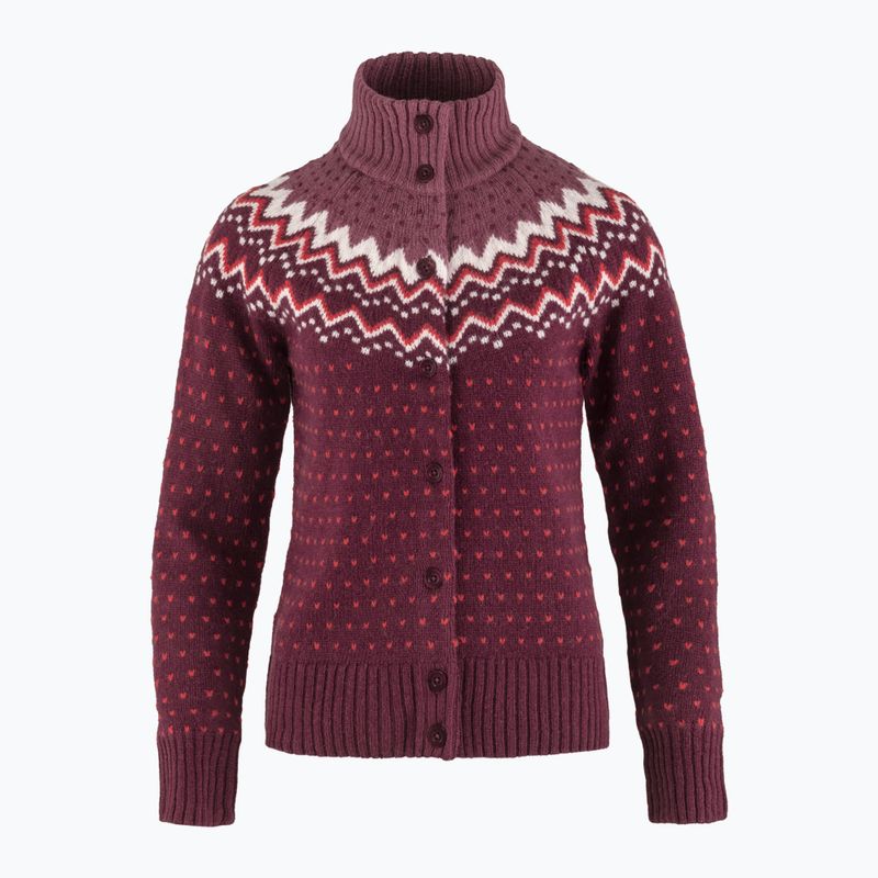 Moteriškas megztinis Fjällräven Övik Knit Cardigan dark garnet