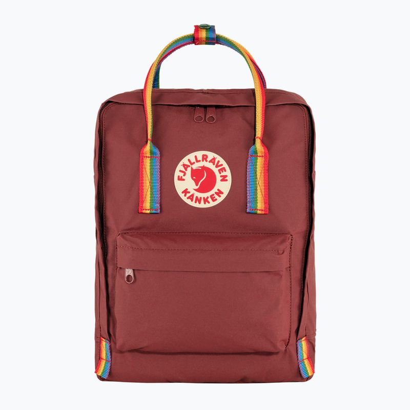 Miesto kuprinė Fjällräven Kanken Rainbow 16 l ox red/rainbow pattern