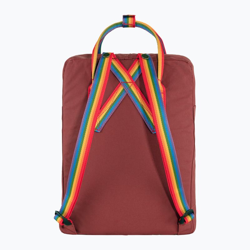 Miesto kuprinė Fjällräven Kanken Rainbow 16 l ox red/rainbow pattern 3