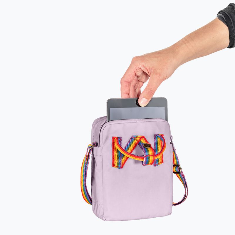 Mažas krepšys Fjällräven Kanken Rainbow Sling 2,5 l pastel lavender/ rainbow 5