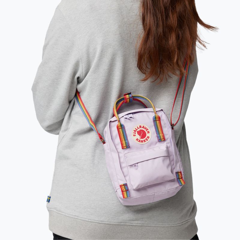 Mažas krepšys Fjällräven Kanken Rainbow Sling 2,5 l pastel lavender/ rainbow 6