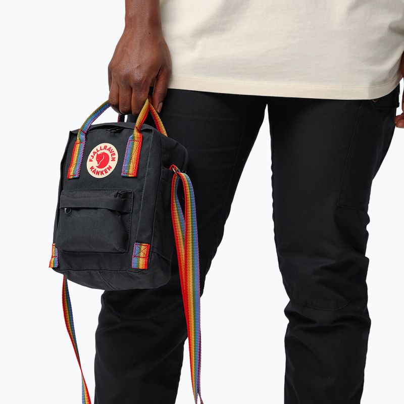 Maišelis Fjällräven Kanken Rainbow Sling 2,5 l black/rainbow pattern 7