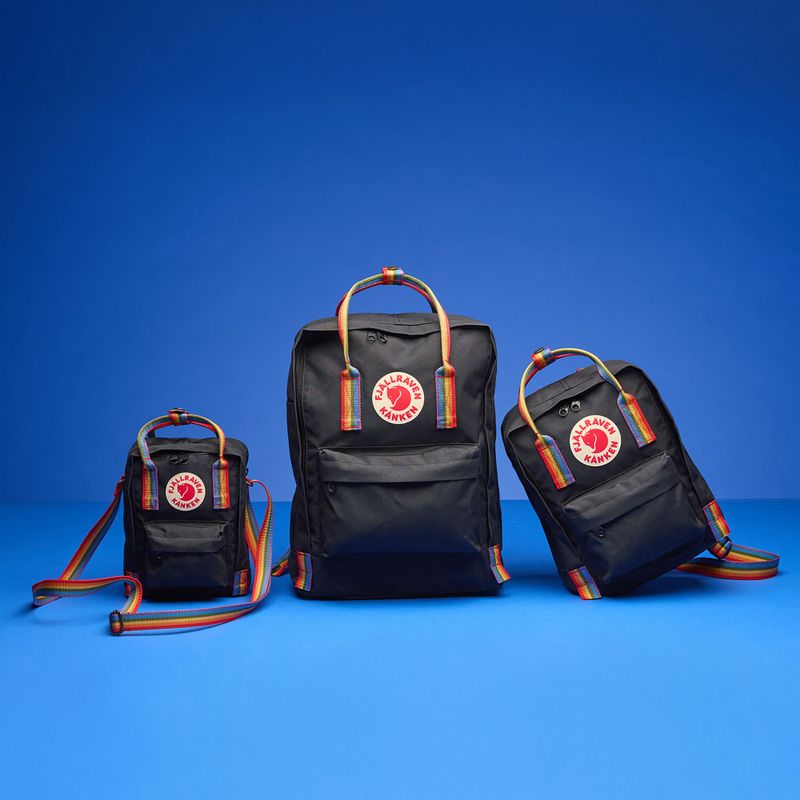 Maišelis Fjällräven Kanken Rainbow Sling 2,5 l black/rainbow pattern 8