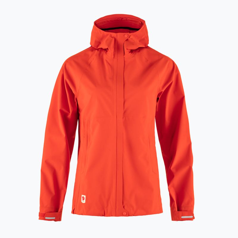 Moteriška striukė nuo lietaus Fjällräven HC Hydratic Trail flame orange