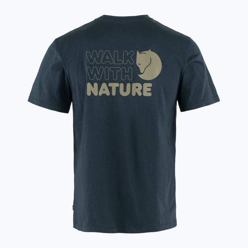 Vyriški marškinėliai Fjällräven Walk With Nature dark navy 2