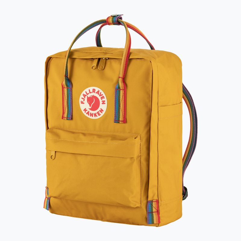 Miesto kuprinė Fjällräven Kanken Rainbow 16 l ochre/rainbow pattern 2