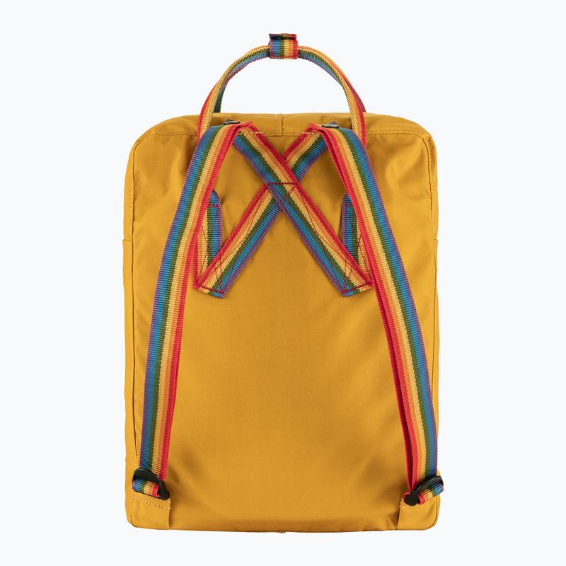 Miesto kuprinė Fjällräven Kanken Rainbow 16 l ochre/rainbow pattern 3